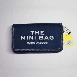 MARC JACOBS The Mini Bag Dark Wash Denim Crossbody NWT w/ Dust Bag & Papers